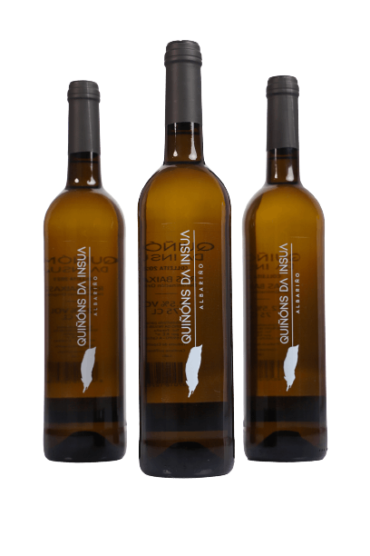 botellas vino albariño Quiñons da Insua denominación de origen